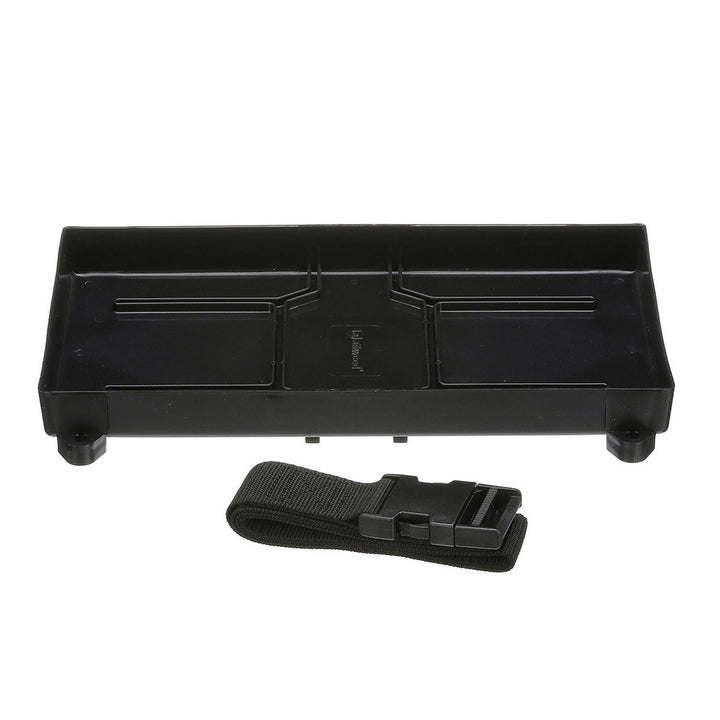 Attwood Marine Battery Tray with Strap, For 27/27M Batteries, 10-1/2 in Max Height, 12-3/8 x 7-1/8 in