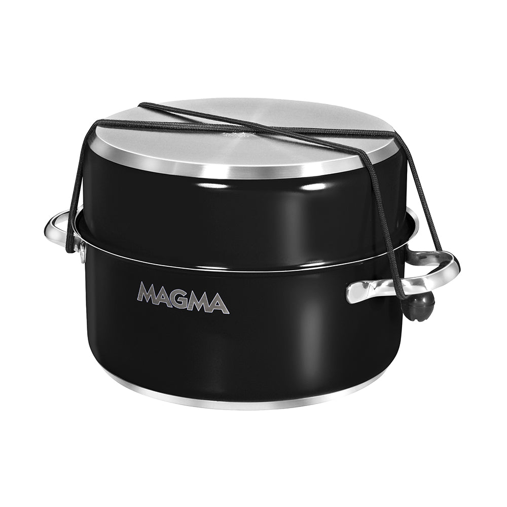Magma Nestable 10 Piece Induction Non-Stick Enamel Finish Cookware Set - Jet Black A10-366-JB-2-IN