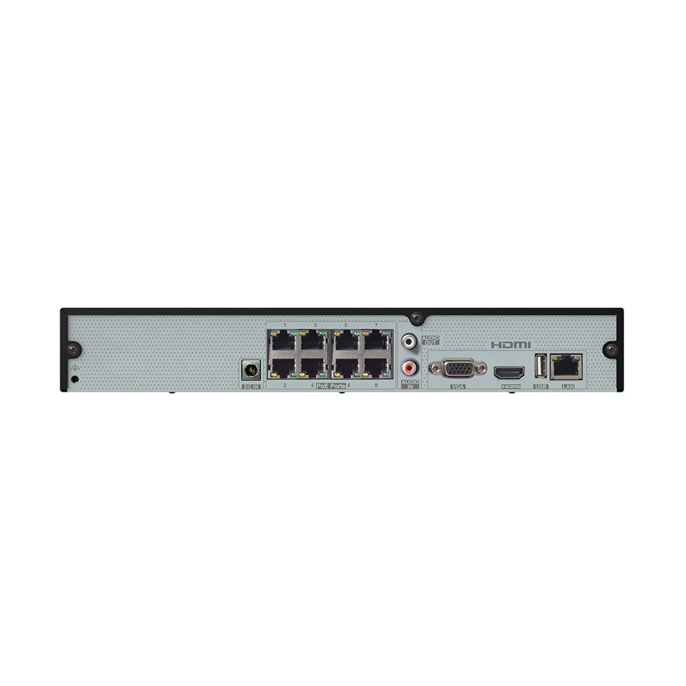 Speco 8 Channel 4K Recorder w/ Smart Analytics - 8 Built-In POE Ports N8NRM2TB