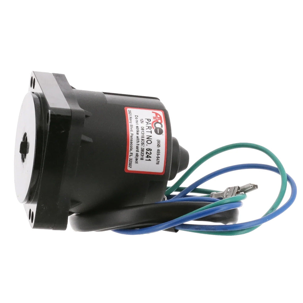 ARCO Marine Replacement Johnson/Evinrude Tilt Trim Motor - 2-Wire, 4 Bolt, Flat Blade Shaft 6241