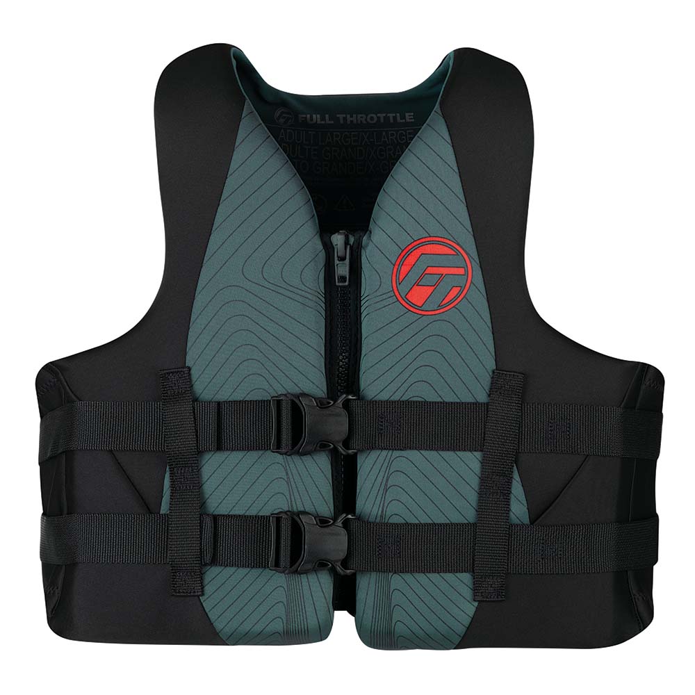 Full Throttle Adult Rapid-Dry Life Jacket - 2XL/4XL - Grey/Black 142100-701-080-22
