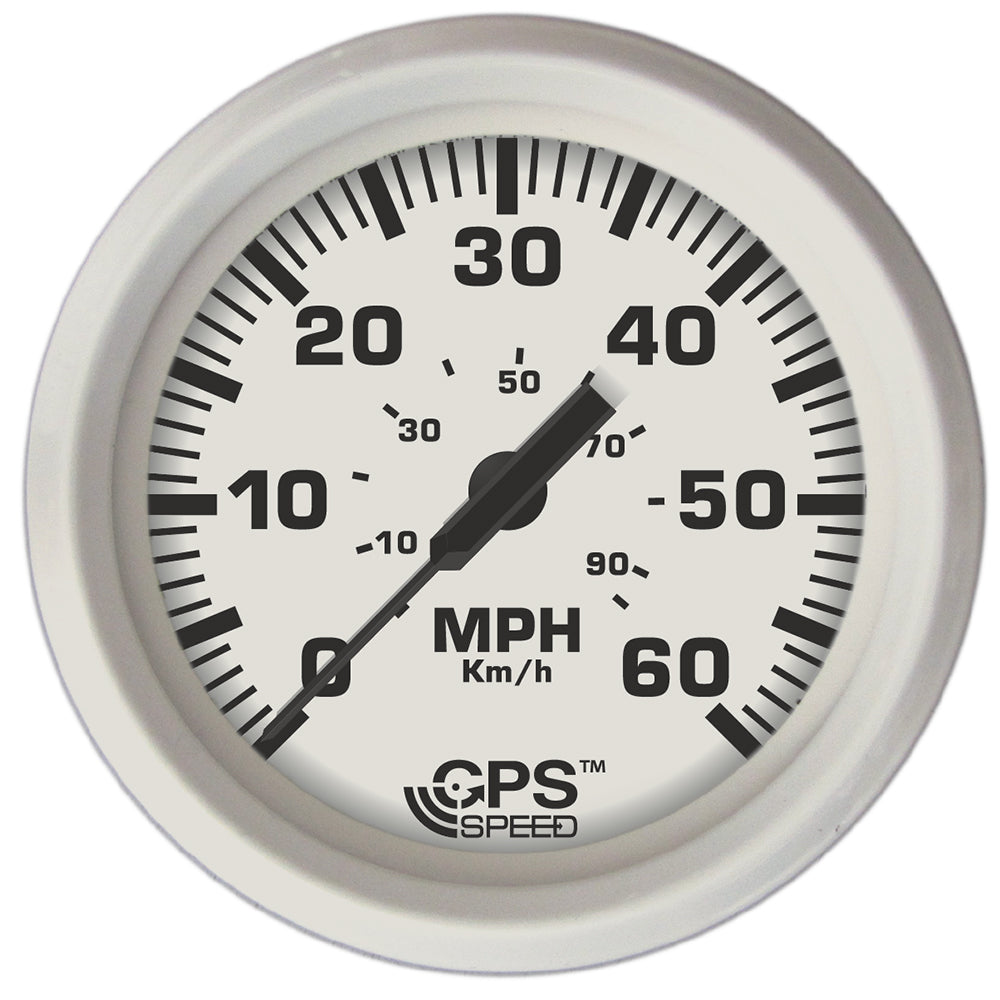 Faria Dress White 4" GPS Speedometer - 60 MPH 33147