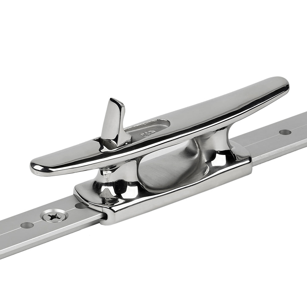 Schaefer Mid-Rail Chock/Cleat Stainless Steel - 1-1/4" 70-75