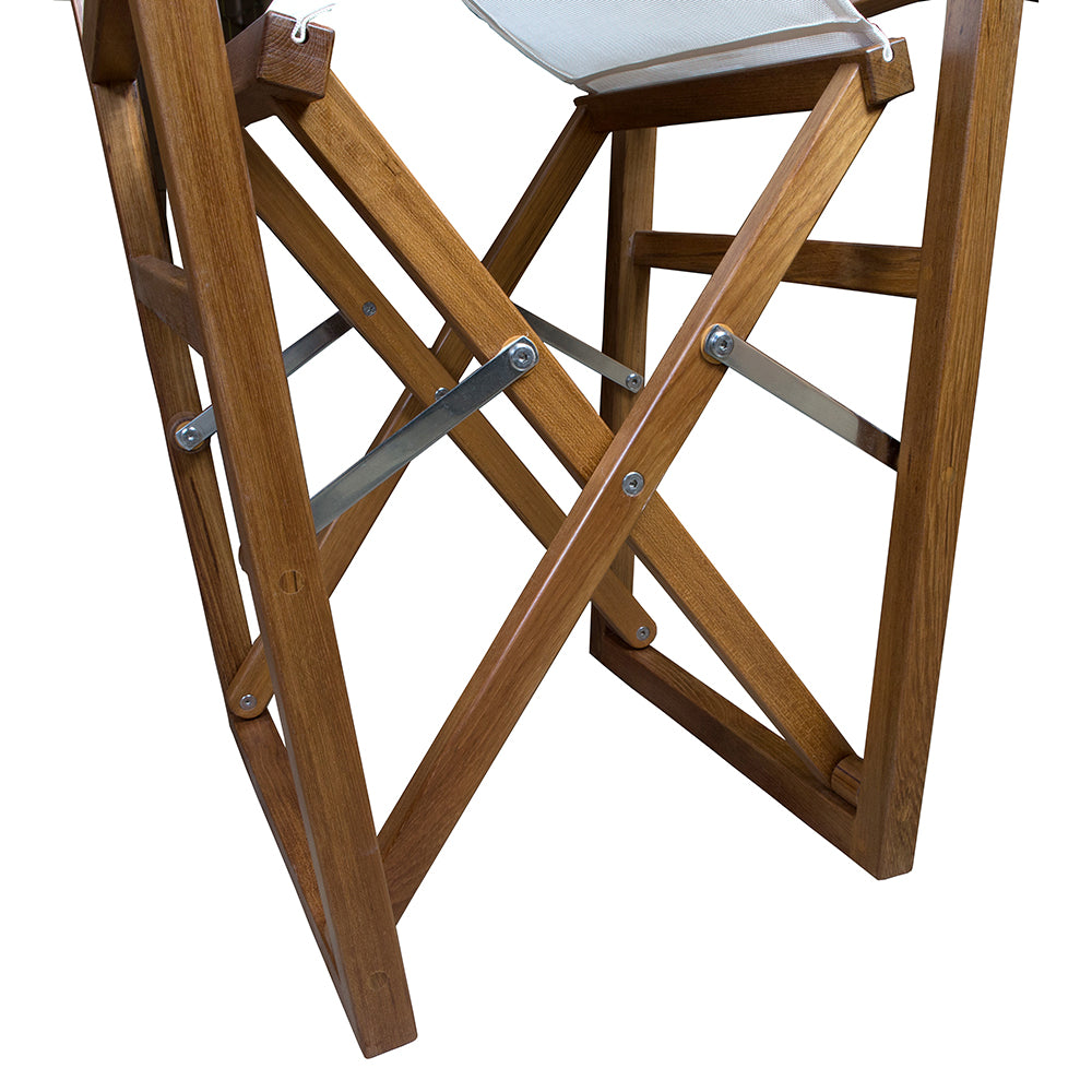 Whitecap Director's Chair w/White Batyline Fabric - Teak 63061