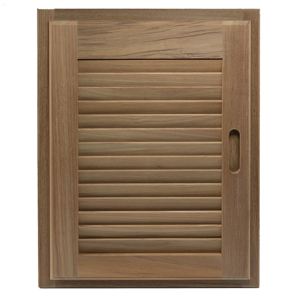 Whitecap Teak Louvered Door & Frame - Right Hand - 15" x 20" 60724