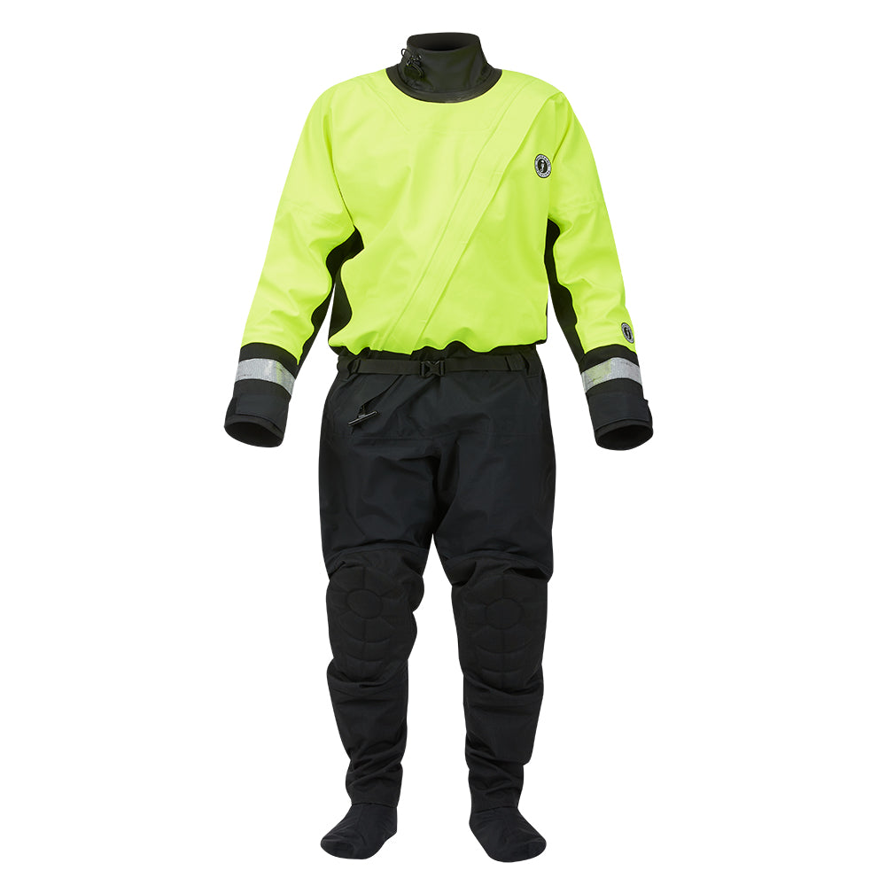 Mustang MSD576 Water Rescue Dry Suit - Fluorescent Yellow Green-Black - Large MSD57602-251-L-101