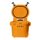 LAKA Coolers 30 Qt Cooler w/Telescoping Handle & Wheels - Orange 1086