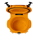 LAKA Coolers 30 Qt Cooler w/Telescoping Handle & Wheels - Orange 1086