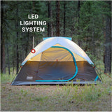 Coleman OneSource Rechargeable 4-Person Camping Dome Tent w/Airflow System & LED Lighting 2000035457