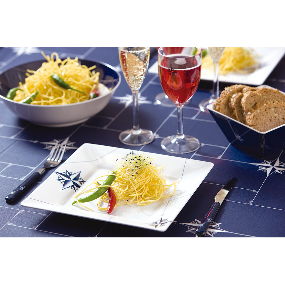 Marine Business Melamine Square, Flat Dinner Plate - NORTHWIND - 10" x 10" Set of 6 15021C
