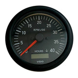 VDO Cockpit International Gen II 4K RPM Tachometer w/Hourmeter 333-93500