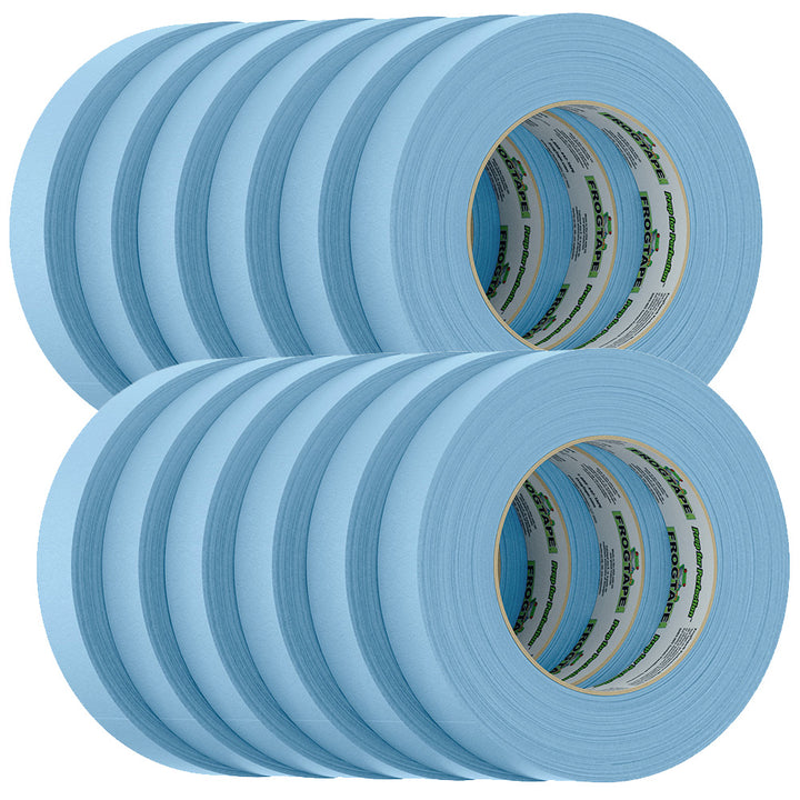 FrogTape CP 250 Medium-High Adhesion Masking Tape - 24MM x 55M x 6-Pack - Light Blue - Rated for 250°F 105327