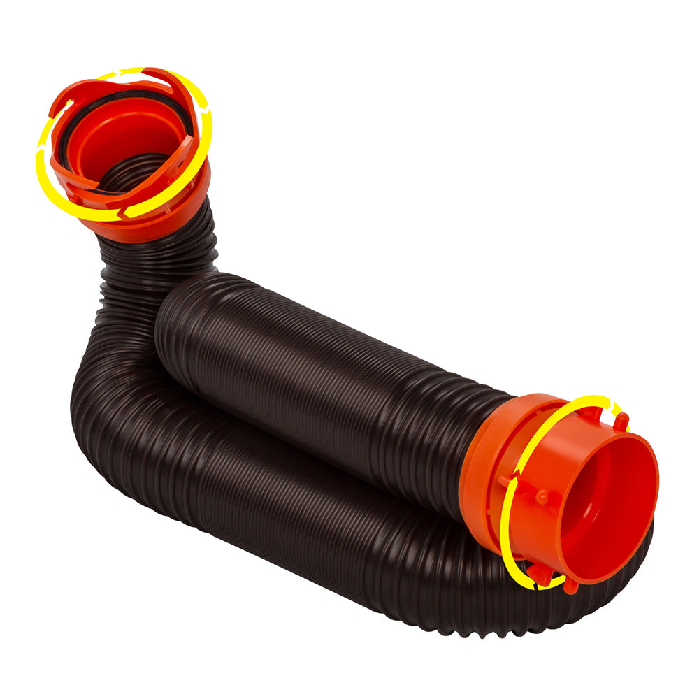 Camco RhinoFLEX 10' Sewer Hose Extension w/Swivel Bayonet & Lug 39764