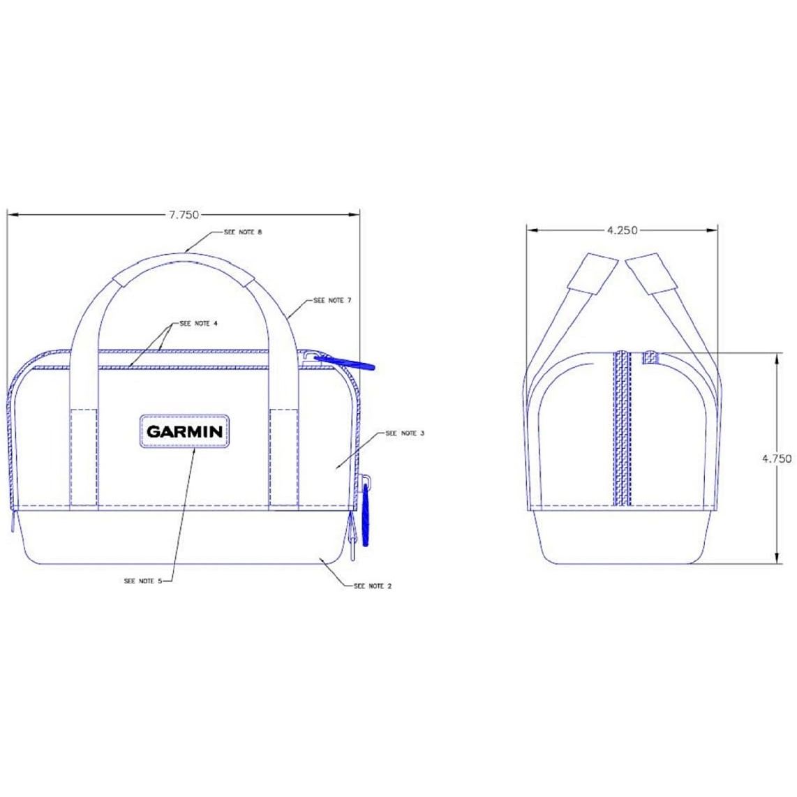 Garmin Deluxe GPS Carrying Case, For StreetPilot & GPSMAP 176, 7.75W x 4.75H x 4.25D in