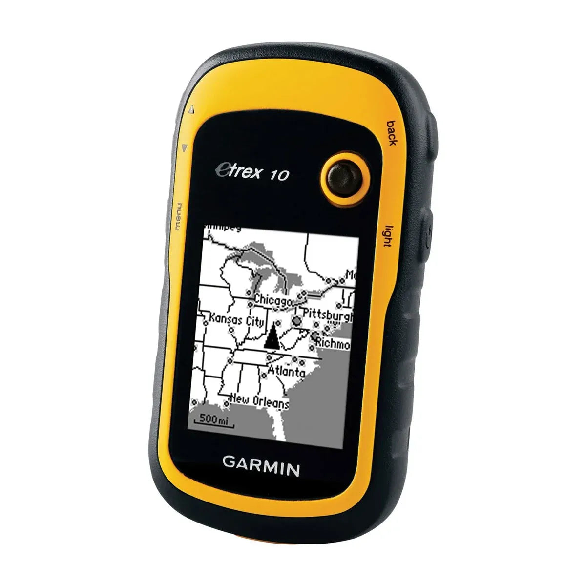 Garmin eTrex 10 Handheld GPS, Worldwide Basemap, GPS/GLONASS, 2.2 in Monochrome Display, IPX7, 25 hr Battery Life