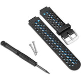 Garmin Replacement Watch Bands, For Forerunner 230/235/630, Black & Gray Silicone, Pins and Removal Tools Included