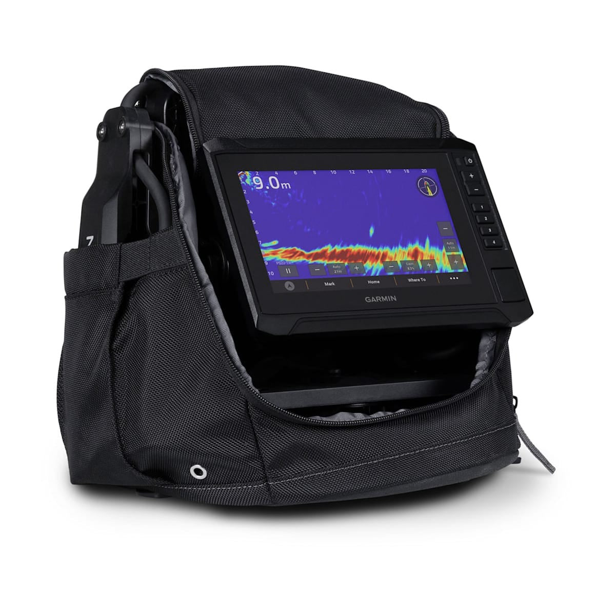 Garmin ECHOMAP UHD2 75sv Ice Fishing Bundle, Panoptix PS22-IF LiveVü Forward/Down, Canada Inland & Coastal Charts