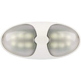 Hella Marine DuraLED 12 Interior/Exterior LED Lamp, 3000K Warm White Light, White Housing, 12/24V DC, IP67, ISO 8846 Ignition Protected, Surface Mount