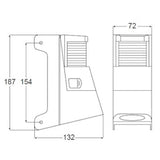 Hella Marine 8505 Masthead/Deck Floodlight Combination Light, For Vessels Up to 12m, 2 NM, Mast Mount, 12V, 20W + 10W Halogen, IPX4, Black Housing