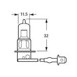 Hella Marine H3 Halogen Replacement Bulb, 24V, 70W, PK22s Base
