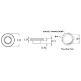 Lumitec Orbit Flush Mount LED Downlight, 10-30V, IP67, Ignition Protected, White/Red Dimming, 5000K White, Brushed Finish