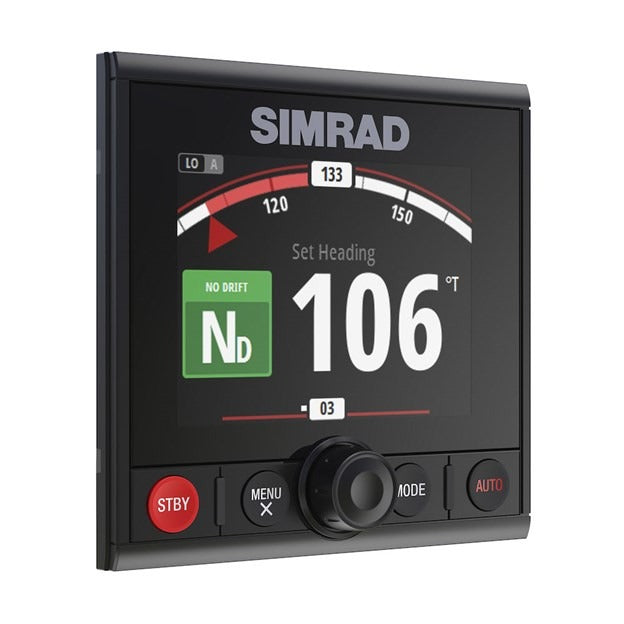 Simrad AP44 Autopilot Controller, 4.1in Color Display, Rotary Dial, NMEA 2000, IPX7, Flush Mount