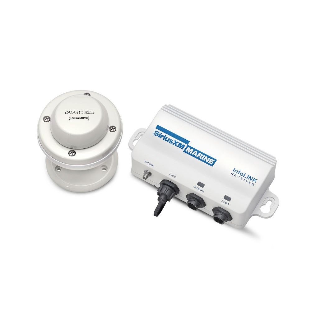 Simrad WM-4 SiriusXM Marine Satellite Weather/Audio Receiver, For NSX and NSX Ultrawide, For NSS evo3 and NSS evo3S, For NSO evo3 and NSO evo3S, IPX6/IPX7, With SRA-50 Antenna, Deck or Pole Mount
