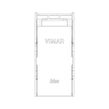 Vimar DIN Rail Mounting Frame, 1-Module, 2x17.5mm, RAL 7035 Grey