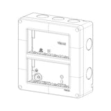 Vimar Isoset Surface Mount Enclosure, For Eikon and Plana, 8-Module (4+4), 4x2, Vertical, IP40