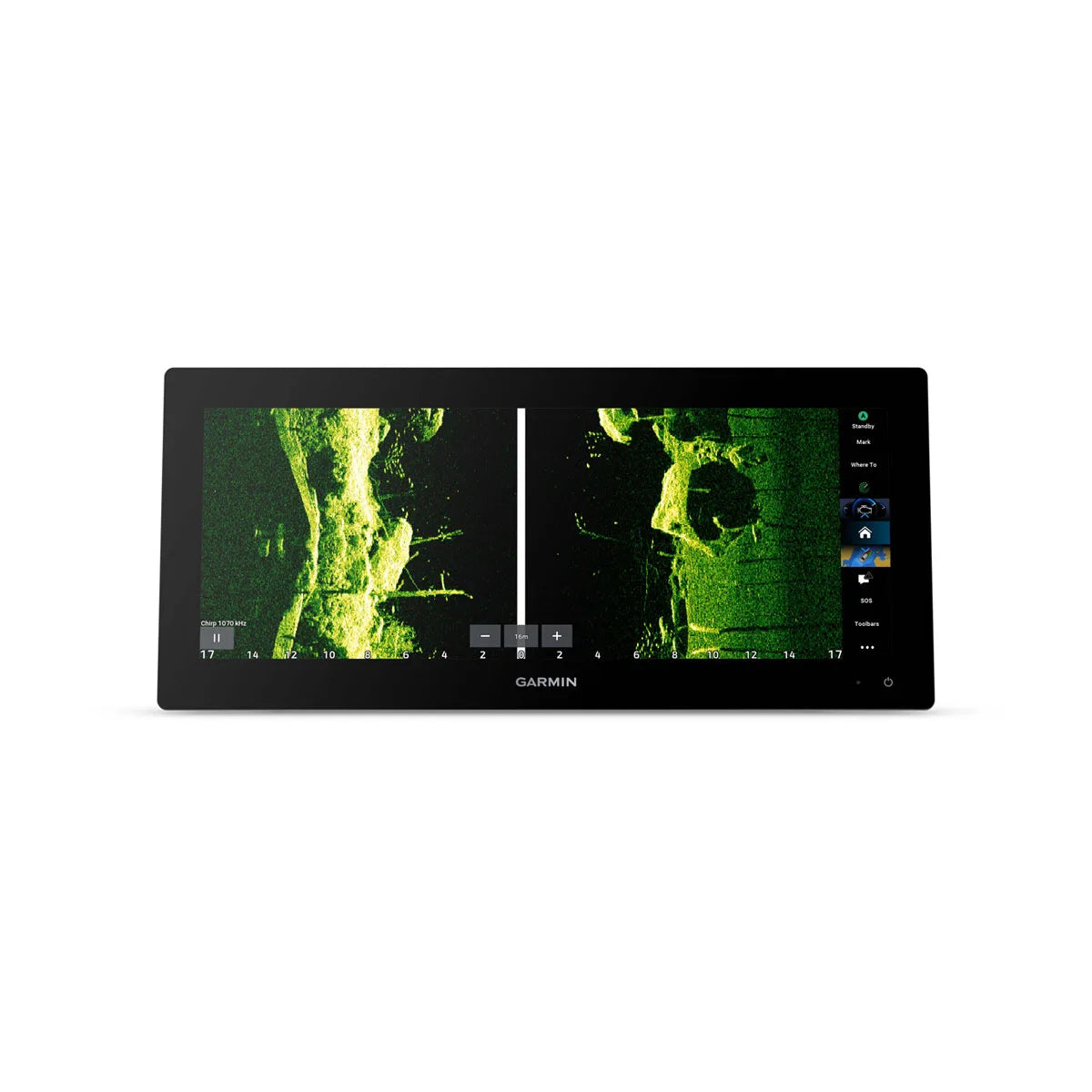 Garmin GPSMAP 1523xsv Marine Chartplotter, 15 in Ultrawide IPS Touchscreen, SideVü, ClearVü, Traditional CHIRP Sonar, Worldwide Basemap, No Transducer, NMEA 2000