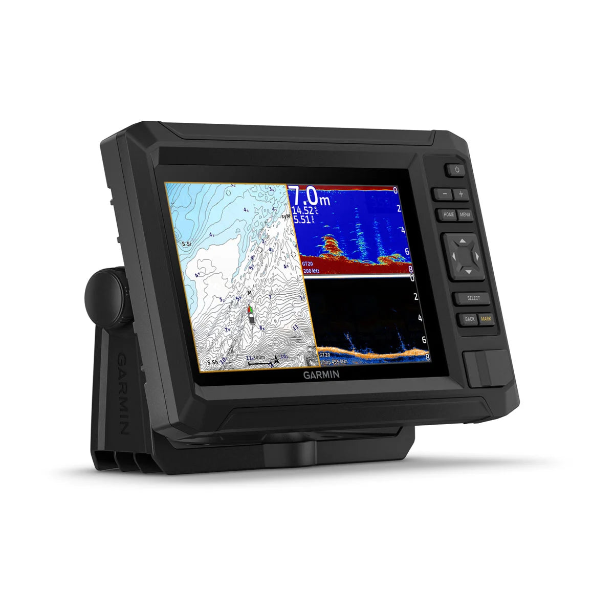 Garmin ECHOMAP UHD2 72cv Chartplotter Fishfinder, Keyed Control, Without Transducer, 7 in Display, Traditional CHIRP, ClearVü, 500 W, IPX7, Worldwide Basemap