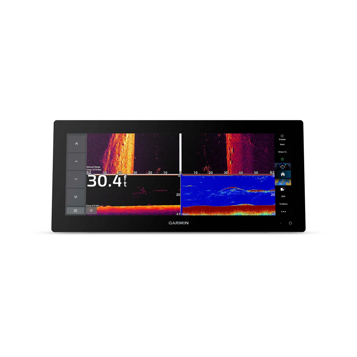 Garmin GPSMAP 1543xsv Chartplotter/Fishfinder, 15" Ultrawide Touchscreen, SideVü/ClearVü CHIRP Sonar, Navionics+ Mapping
