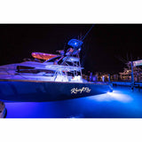 Lumishore SUPRA TIX804 Interchangeable Thru-Hull Underwater LED Light, Dual Color Blue and White, 10.5-31V DC, IP68, 13,500 White Fixture Lumens, 110 Degree Beam, Marine Bronze Body