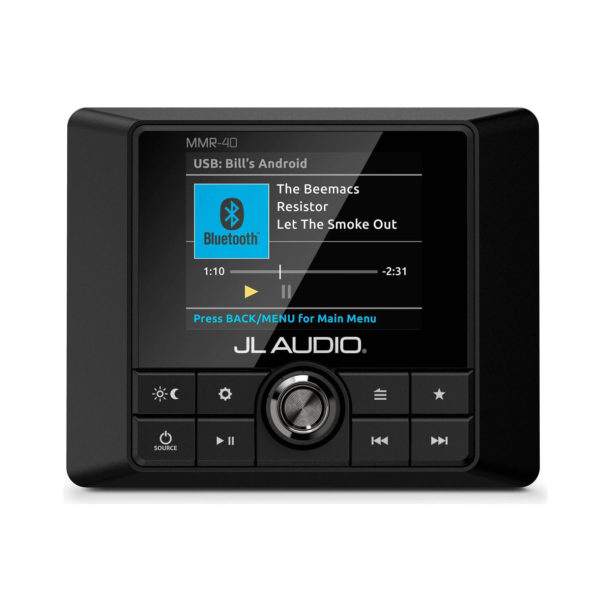 JL Audio MMR-40 Wired NMEA 2000 Network Controller, For JL Audio MediaMaster, 2.8in Full-Color LCD, IP66