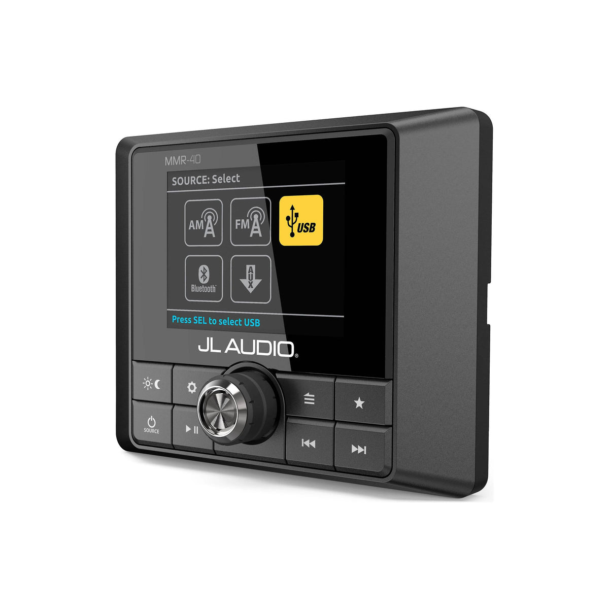 JL Audio MMR-40 Wired NMEA 2000 Network Controller, For JL Audio MediaMaster, 2.8in Full-Color LCD, IP66