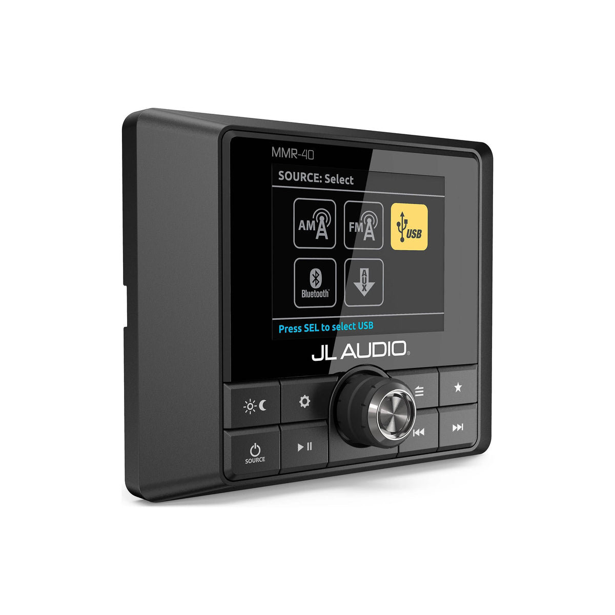 JL Audio MMR-40 Wired NMEA 2000 Network Controller, For JL Audio MediaMaster, 2.8in Full-Color LCD, IP66