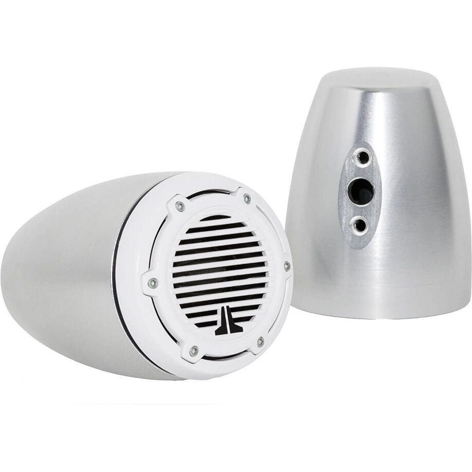 JL Audio MTPOD-M100-CL Tweeter Mounting Pods, For M-Series Component Tweeters, Clear Anodized, Billet Aluminum, Surface or Deck Mount, Pair