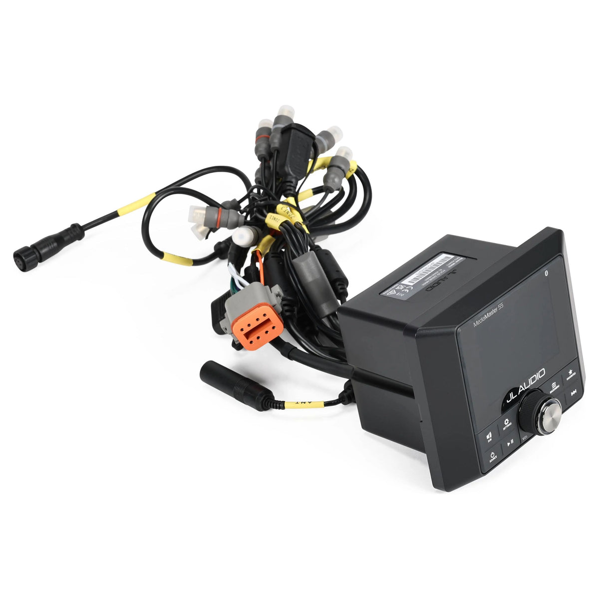 JL Audio MediaMaster 55 Marine Source Unit, NMEA 2000 Certified, 10-16V, IP67, 3-Zone Audio, Bluetooth, 2.8 in Color LCD