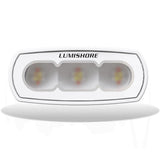 Lumishore LUX 4 in LED Flood Light, CRGBW Color Change, 2700K-6500K Tunable White, White Finish, 10.5-31V DC, IP68, 1,050 Fixture Lumens, 70-90° Oval Beam