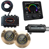 Lumishore LUX SMX154 Surface-Mount Underwater LED Light Kit, 2-Light Set, RGBW, Hub, Display, LUX Command Center, IP68, 7000 Fixture Lumens