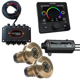 Lumishore EOS TIX404 Underwater LED Light Kit, 2 Lights, Blue/White Light, 12/24V, Hub, Command Center, Display