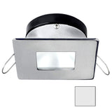 i2Systems Apeiron A1110Z LED Spring Mount Downlight, Square/Square Bezel, Brushed Nickel Finish, 6500K Cool White, 9-30V DC, IP67, 4.5W