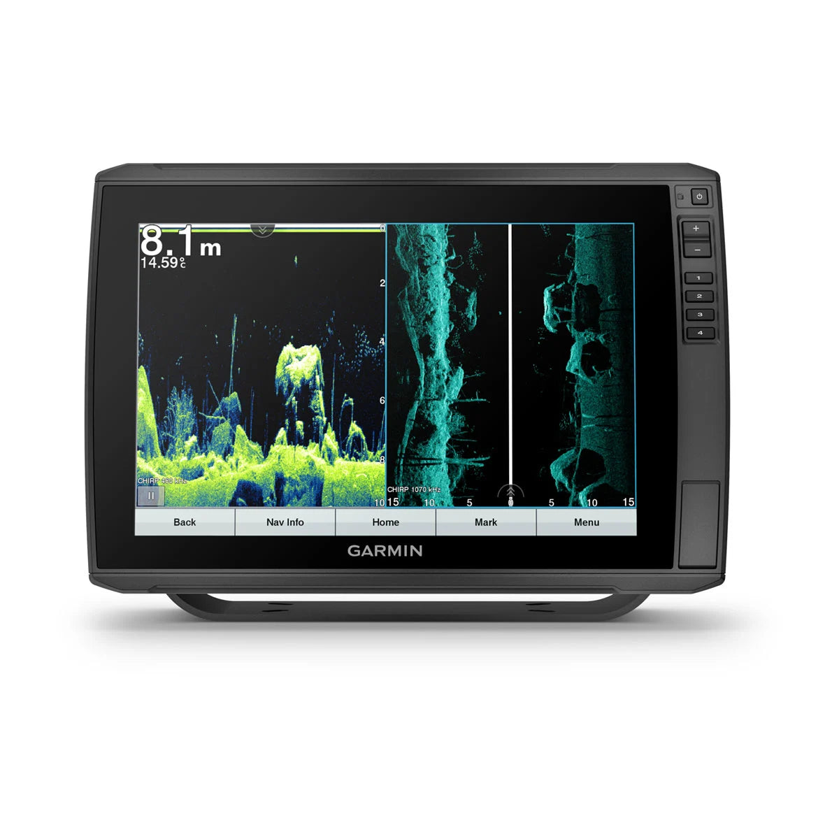 Garmin ECHOMAP Ultra Chartplotter/Sonar Combo, Panoptix LiveScope Support, GT56UHD-TM Transducer, UHD ClearVü, UHD SideVü, NMEA 2000, Wi-Fi ActiveCaptain App