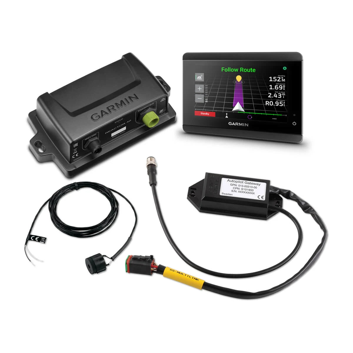 Garmin Reactor 40 Steer-by-Wire Autopilot Corepack, For Volvo Penta IPS and Sterndrive Joystick Systems, Solid-State 9-Axis AHRS, NMEA 2000