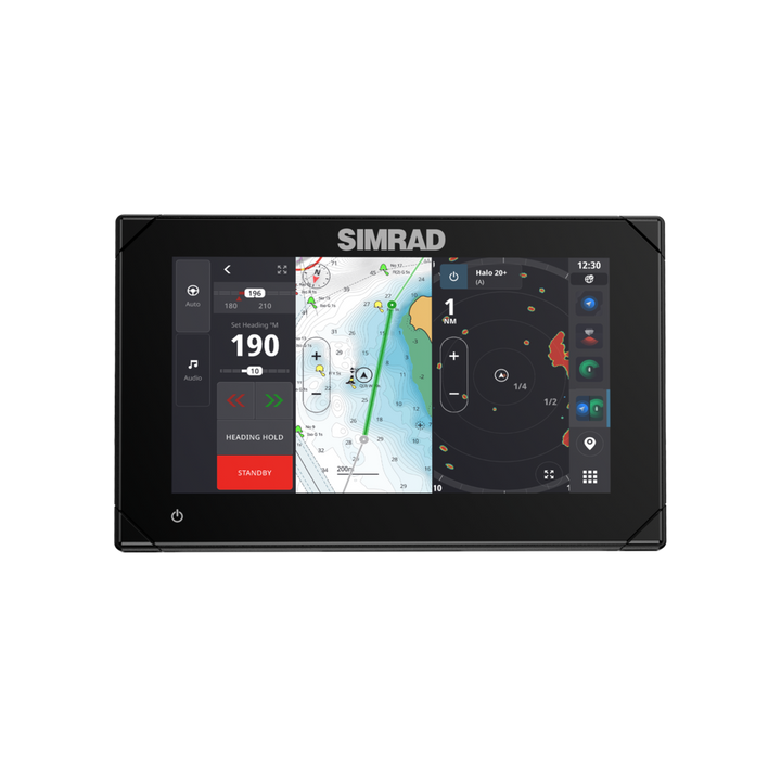 Simrad NSX Chartplotter/Fishfinder Combo, SolarMAX IPS HD Touchscreen, C-MAP DISCOVER X and REVEAL X Compatible, NMEA 2000, Ethernet