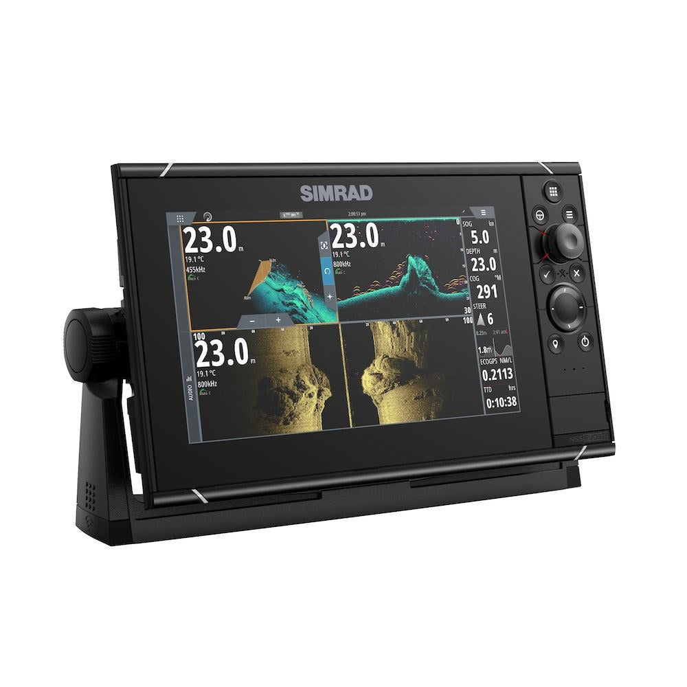 Simrad NSS evo3S Chartplotter/Fishfinder MFD, C-MAP US Enhanced Charts, 1kW CHIRP Sonar, NMEA 2000