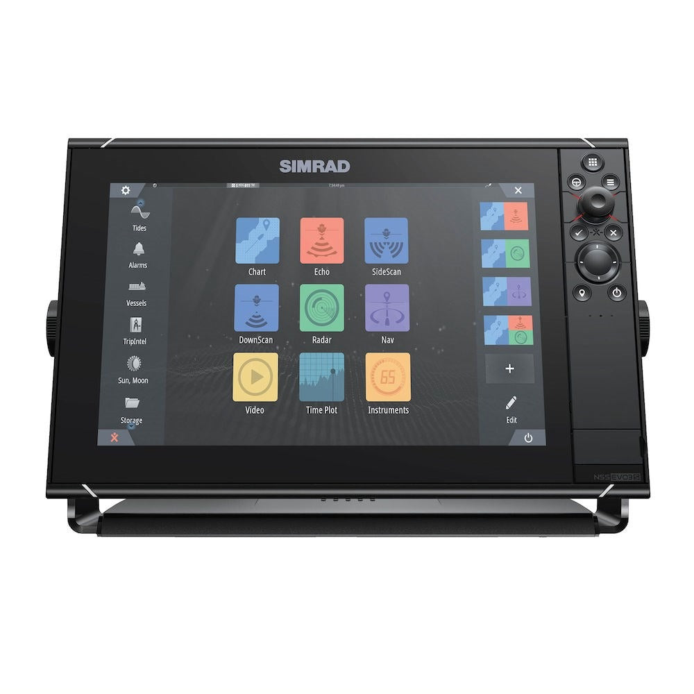 Simrad NSS evo3S Chartplotter/Fishfinder MFD, C-MAP US Enhanced Charts, 1kW CHIRP Sonar, NMEA 2000