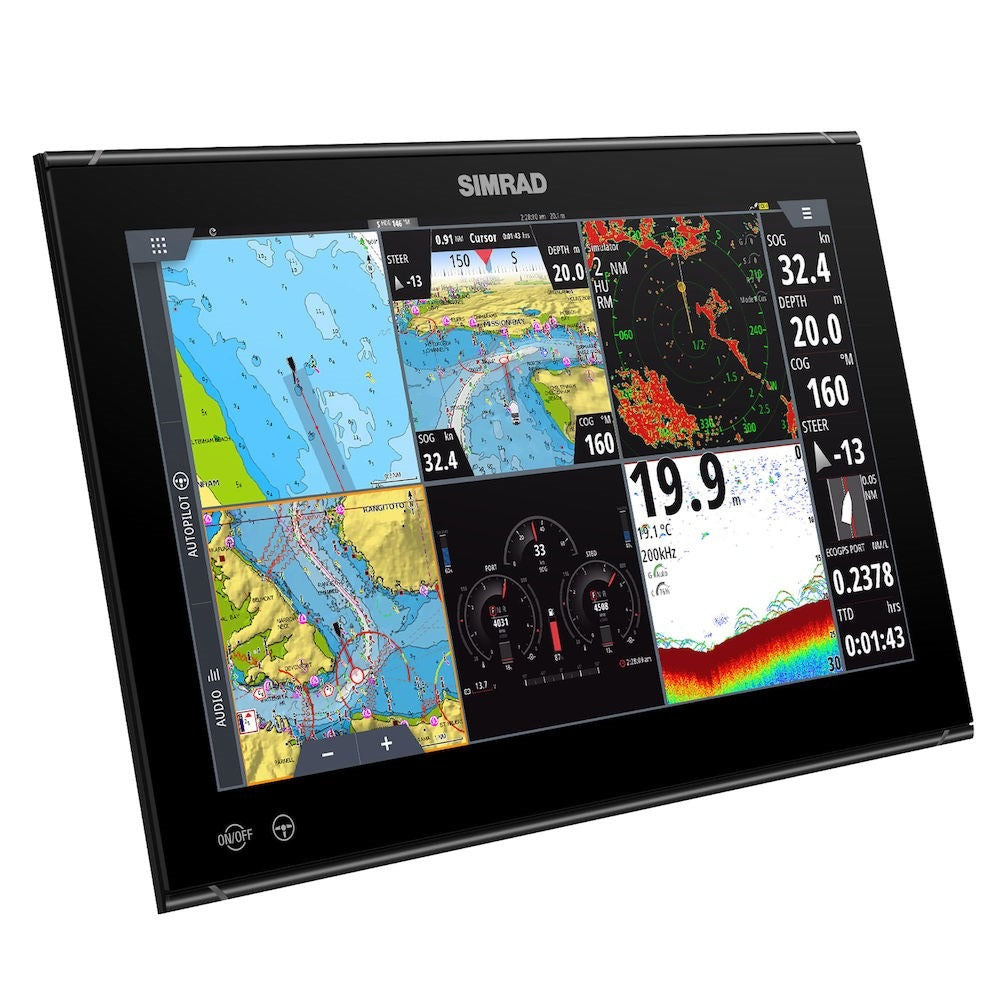 Simrad NSO evo3S Multifunction Display, Touchscreen, Full HD 1920x1080, 10-32V, IPX6 Front, NMEA 2000, 3-Port Ethernet, Wi-Fi, J1939, HDMI In/Out