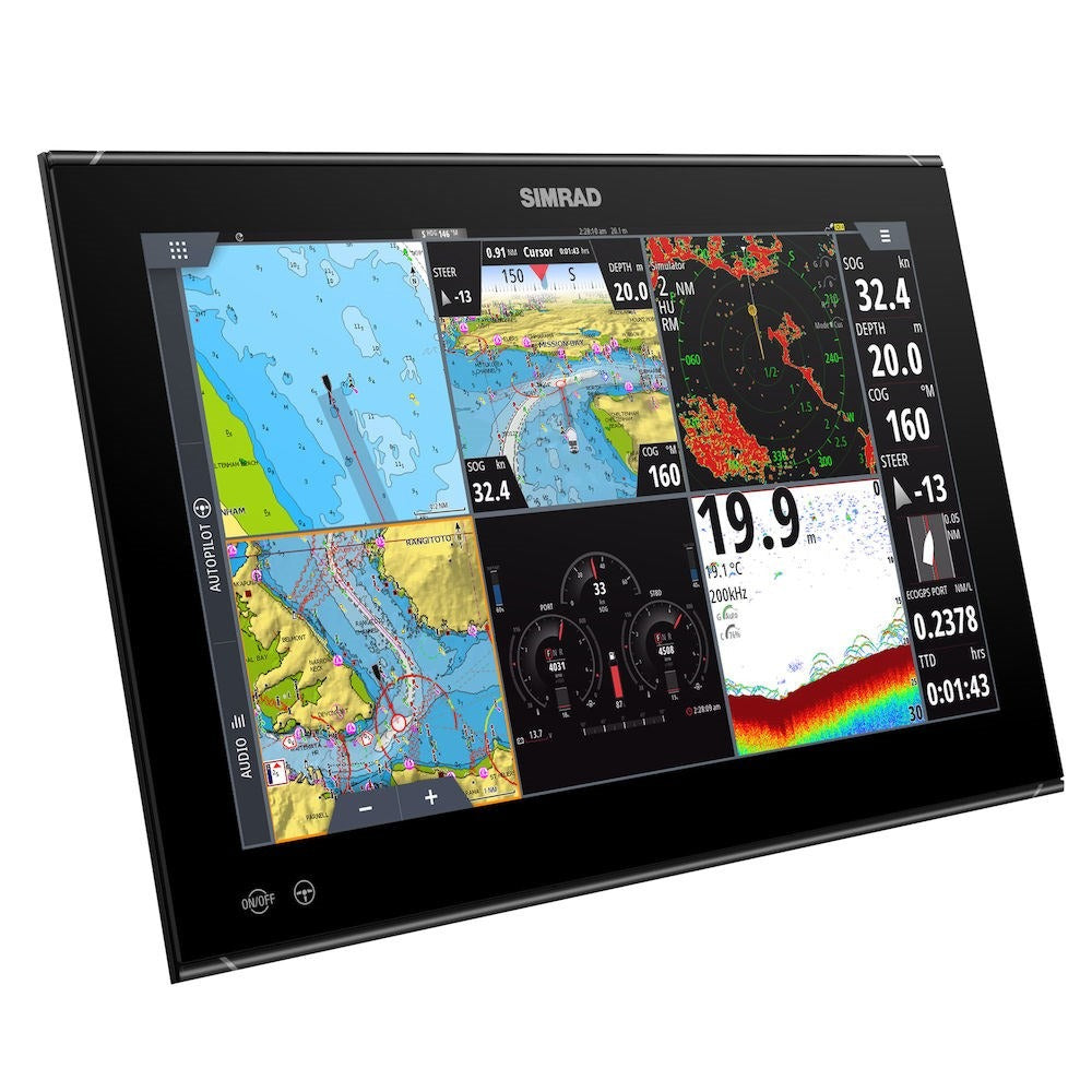 Simrad NSO evo3S Multifunction Display, Touchscreen, Full HD 1920x1080, 10-32V, IPX6 Front, NMEA 2000, 3-Port Ethernet, Wi-Fi, J1939, HDMI In/Out