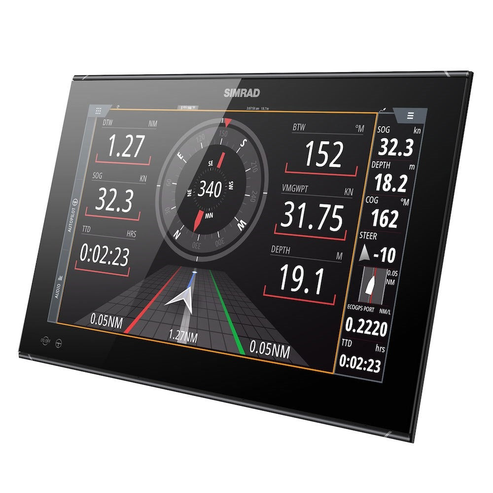 Simrad NSO evo3S Multifunction Display, Touchscreen, Full HD 1920x1080, 10-32V, IPX6 Front, NMEA 2000, 3-Port Ethernet, Wi-Fi, J1939, HDMI In/Out